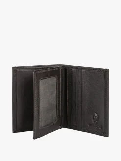 Enrico Coveri Contemporary Mini portafoglio verticale in pelle da uomo - moro