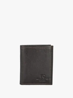 Enrico Coveri Contemporary Mini portafoglio verticale in pelle da uomo - moro