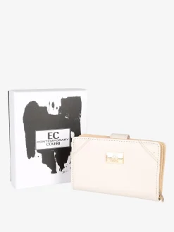 Enrico Coveri Contemporary Portafoglio donna mini in ecopelle - panna