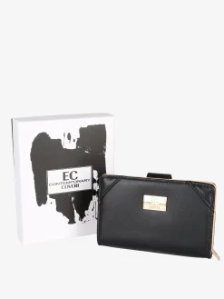 Enrico Coveri Contemporary Portafoglio donna in ecopelle con zip - fucsia