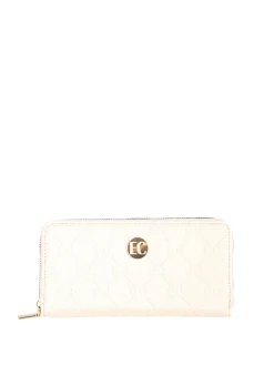 Enrico Coveri Contemporary Portafoglio donna in ecopelle con zip - naturale