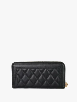 Enrico Coveri Contemporary Portafoglio trapuntato da donna con logo - nero