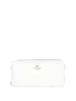 Enrico Coveri Contemporary Portafoglio donna in ecopelle con zip - bianco