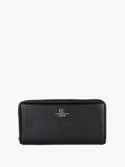 Enrico Coveri Contemporary Portafoglio donna in ecopelle con zip - nero