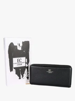 Enrico Coveri Contemporary Portafoglio donna in ecopelle con zip - nero