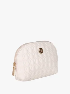 Enrico Coveri Contemporary Pochette donna in ecopelle con zip - panna