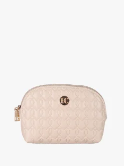 Enrico Coveri Contemporary Pochette donna in ecopelle con zip - beige