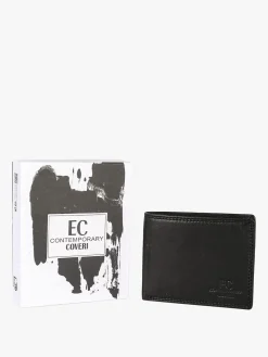 Enrico Coveri Contemporary Portafoglio in pelle mini da uomo - nero