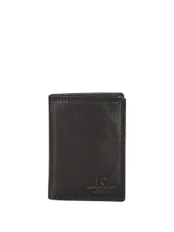 Enrico Coveri Contemporary Portafoglio verticale in pelle da uomo - nero