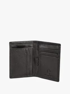 Enrico Coveri Contemporary Portafoglio verticale in pelle da uomo - nero