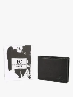 Enrico Coveri Contemporary Portafoglio in pelle da uomo - nero