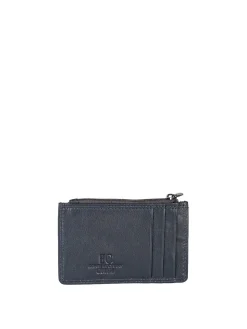 Enrico Coveri Contemporary Portatessere da uomo in pelle - blu scuro