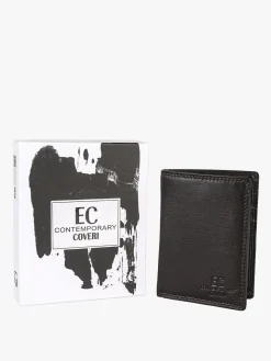 Enrico Coveri Contemporary Portafoglio verticale in pelle da uomo - moro