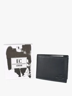 Enrico Coveri Contemporary Portafoglio in pelle da uomo - blu scuro