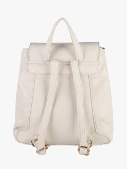 Enrico Coveri Contemporary Zaino donna in ecopelle con patta - panna