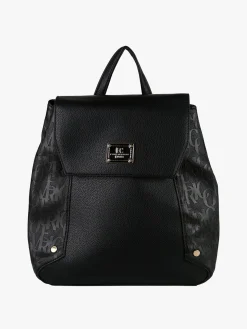 Enrico Coveri Contemporary Zaino donna in ecopelle con patta - nero