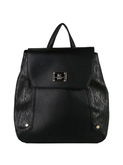 Enrico Coveri Contemporary Zaino donna in ecopelle con patta - nero