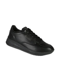 Enrico Coveri Sneakers stringate da uomo in ecopelle - nero
