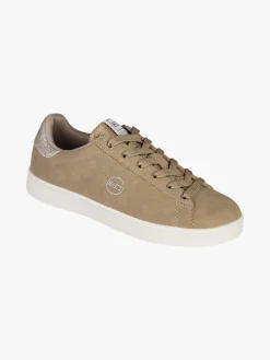 Enrico Coveri Sportswear Sneakers donna effetto nabuk con dettagli glitter - taupe
