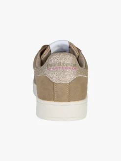 Enrico Coveri Sportswear Sneakers donna effetto nabuk con dettagli glitter - taupe
