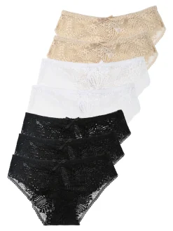 Essenziale Milano Confezione da 7 slip donna in pizzo - assortito