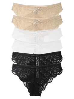 Essenziale Milano Confezione da 6 slip donna in pizzo - multicolore