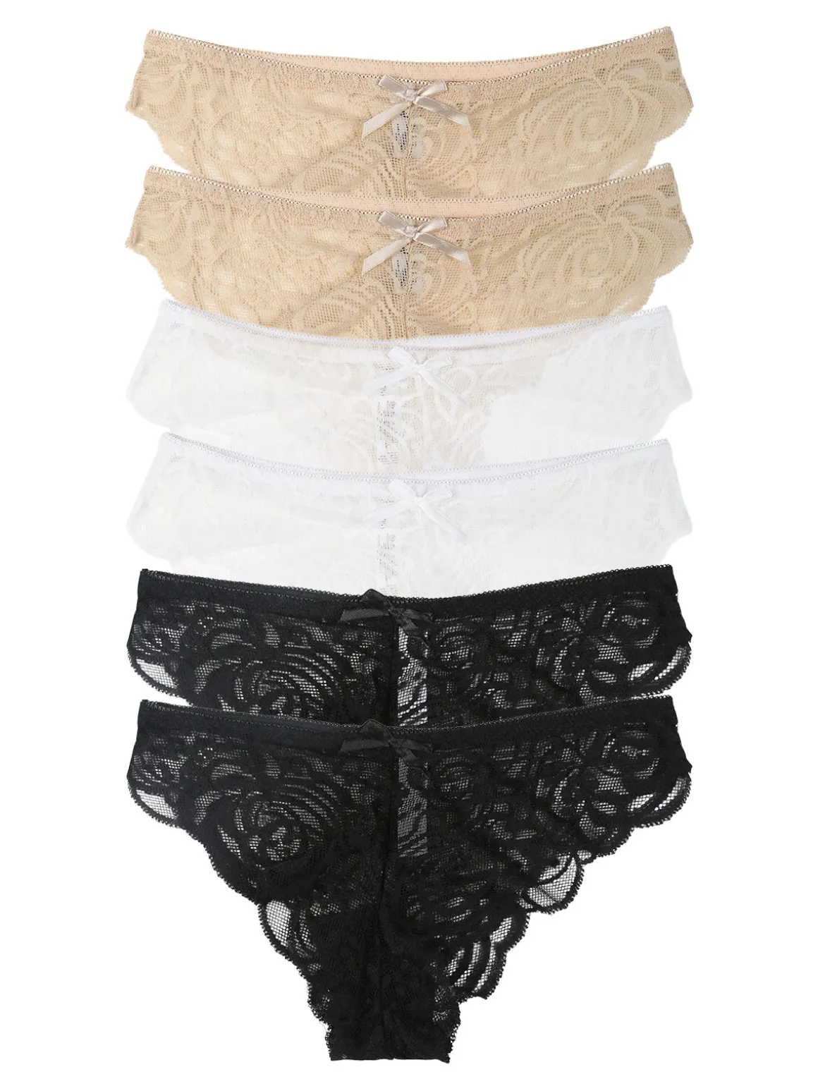 Essenziale Milano Confezione da 6 slip donna in pizzo - multicolore