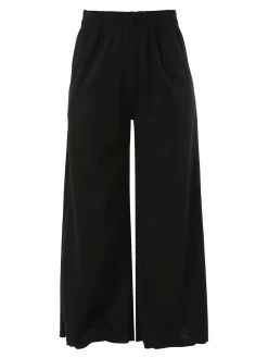 Essenziale Milano Pantaloni donna a palazzo in felpa - nero