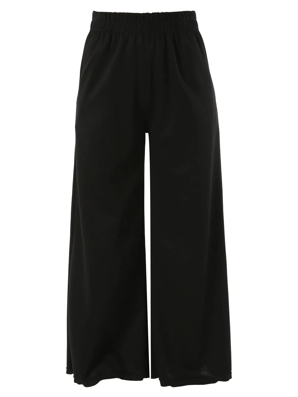 Essenziale Milano Pantaloni donna a palazzo in felpa - nero
