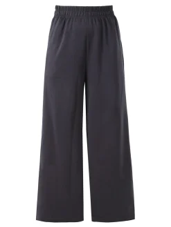 Essenziale Milano Pantaloni donna a palazzo in felpa - grigio scuro