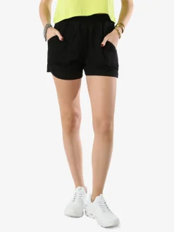 Essenziale Milano Shorts donna con elastico in vita - nero
