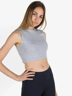 Essenziale Milano Top cropped donna in cotone