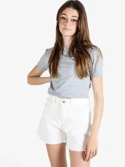 Essenziale Milano T-shirt crop da donna in cotone