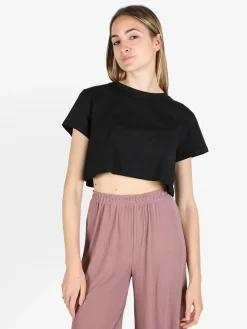 Essenziale Milano T-shirt crop da donna in cotone