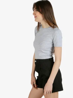 Essenziale Milano T-shirt cropped da donna girocollo