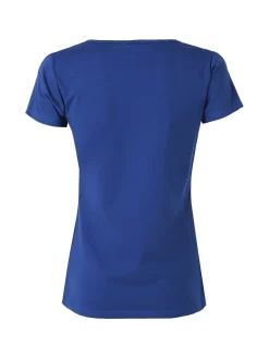 Essenziale Milano T-shirt da donna in cotone con scollo quadrato - rosso