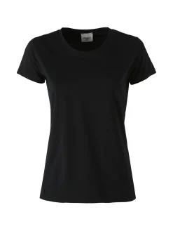 Essenziale Milano T-shirt girocollo da donna in cotone - nero