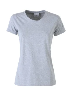 Essenziale Milano T-shirt girocollo da donna in cotone - grigio