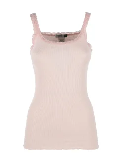 Esse Speroni Canotta donna girocollo a costine con pizzo