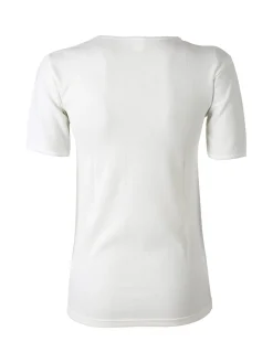 Esse Speroni Maglia intima donna in lana e cotone con dettagli macramè - bianco