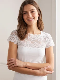 Esse Speroni Maglia manica corta donna con pizzo