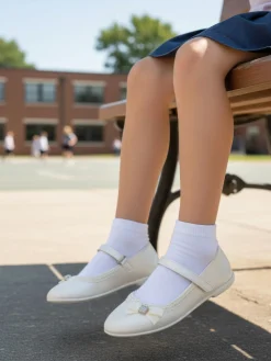 Exma Ballerine da bambina con cinturino e fiocco