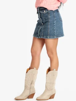 Farfallina Gonna in jeans con bottoni