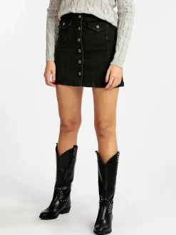 Farfallina Gonna in jeans con bottoni