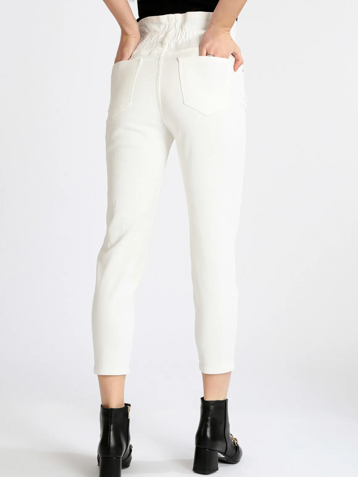 Farfallina Jeans donna bianchi mom fit