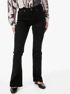 Farfallina Jeans donna flare a vita alta - nero