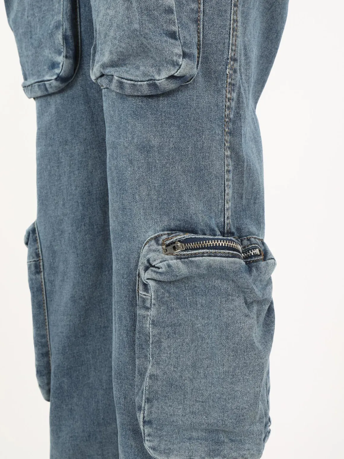 Farfallina Jeans donna multitasche con polsini