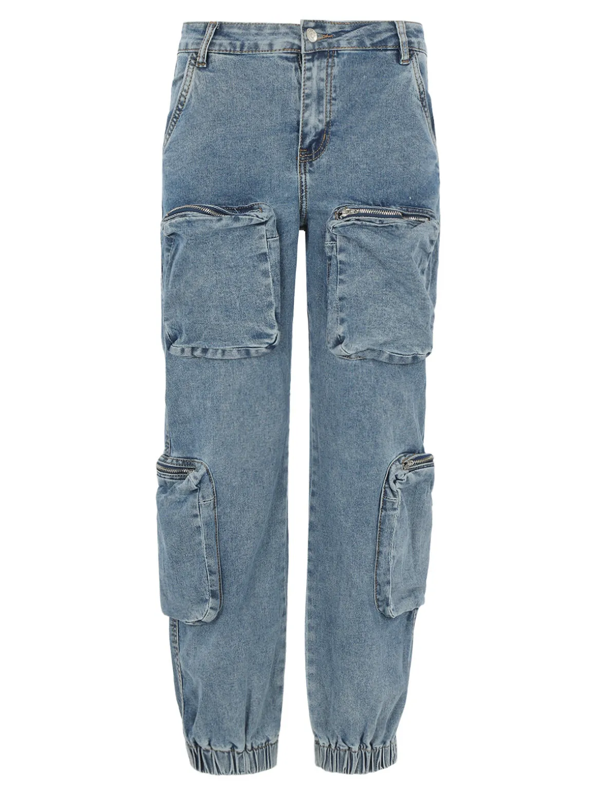 Farfallina Jeans donna multitasche con polsini