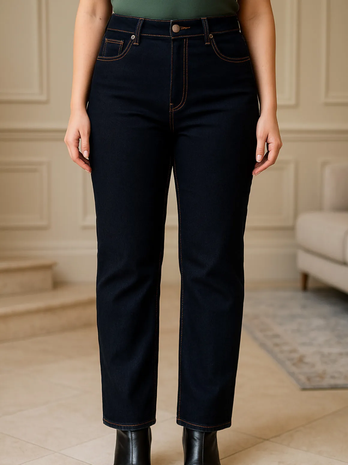 Farfallina Jeans donna regular fit - blu scuro