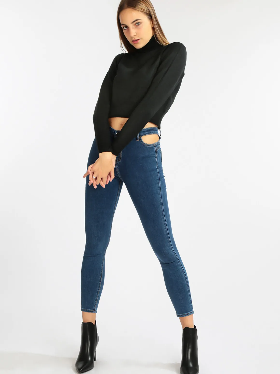 Farfallina Jeans donna skinny a vita alta